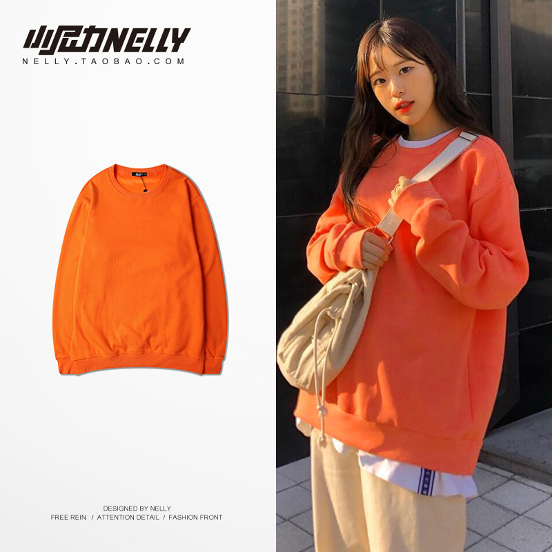 2022 new thick cotton T male and female gush winter clothing loose Korean version hooded sweatshirt student blouses Korean version round collar bf wind