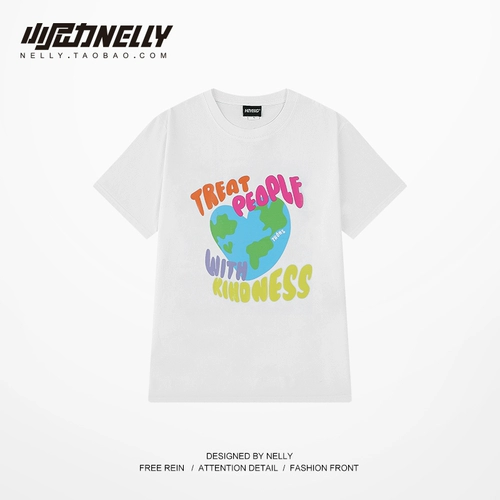 Мужская трендовая хлопковая летняя белая футболка с коротким рукавом в стиле хип-хоп, оверсайз, европейский стиль