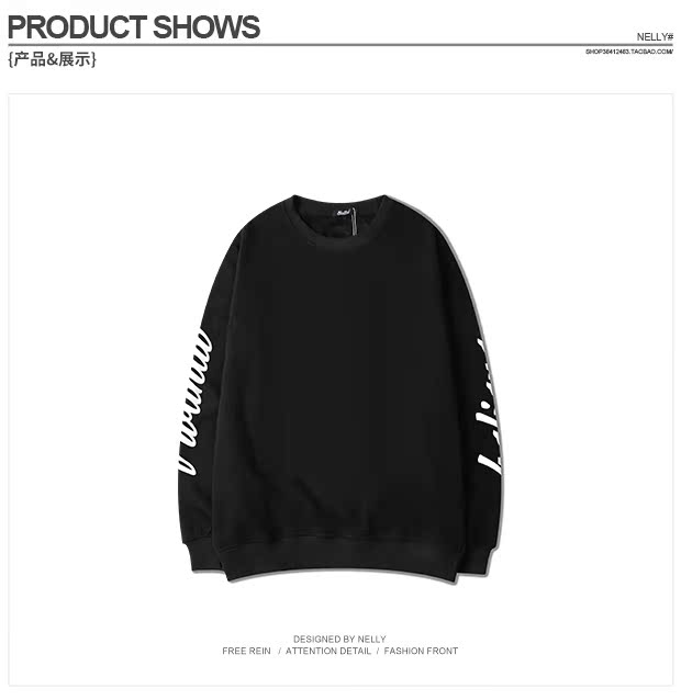 18ss phong cách châu Âu và Mỹ trùm đầu vẽ graffiti lỏng in áo len cổ tròn dài tay nam và nữ mùa thu thương hiệu thời trang cao cấp áo len kiểu hàn quốc cực đẹp