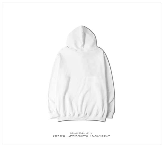 Áo len nam trùm đầu châu Âu và đường phố hip hop Hoa Kỳ cộng với đôi nhung nhung phong cách Harajuku áo khoác thương hiệu thủy triều quá khổ áo khoác hoodie zip