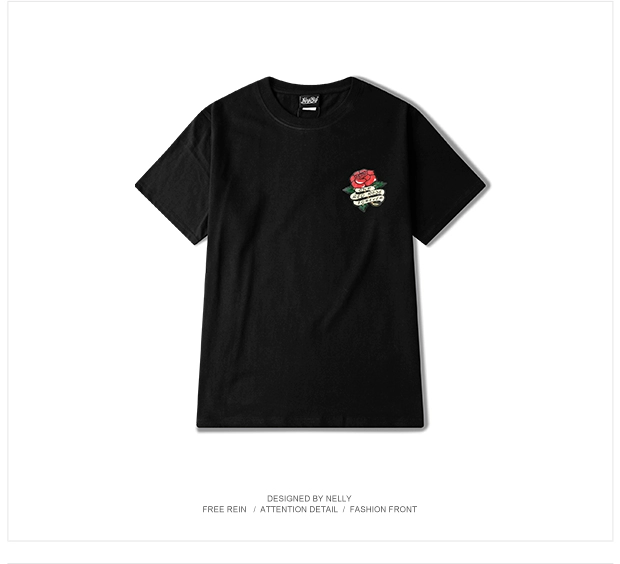 Ulzzang hip hop ván trượt tử thần bay thương hiệu áo thun nam Nhật Bản màu đen tay ngắn in lỏng người yêu mùa hè