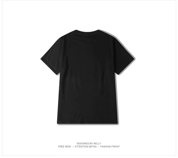 Đường phố Hàn Quốc đơn giản nhảy hip hop đường phố in cổ tròn màu tím áo thun ngắn tay nam và nữ hipster người yêu hoang dã tee