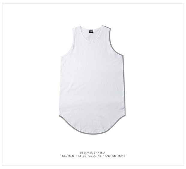 Tide thương hiệu đường phố cao châu Âu và Hoa Kỳ cotton lớn vuông trắng hem ba chiều dài nam và nữ áo ba lỗ nam đẹp