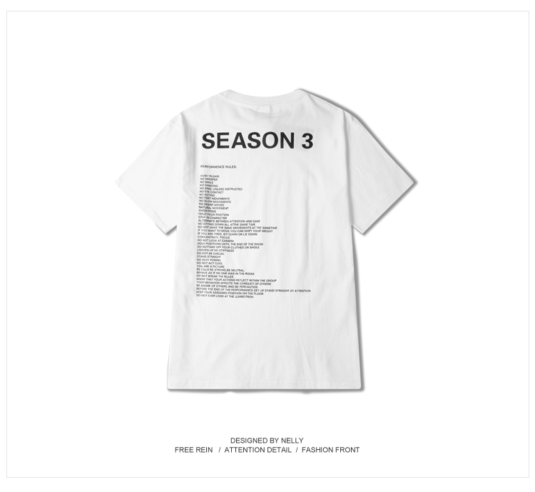 New Diablo High Street Tide thương hiệu SEASON 3 OVERSIZE Người Đàn Ông Mới và Phụ Nữ Vài Ngắn Tay Áo T-Shirt Vài Nửa Tay Áo