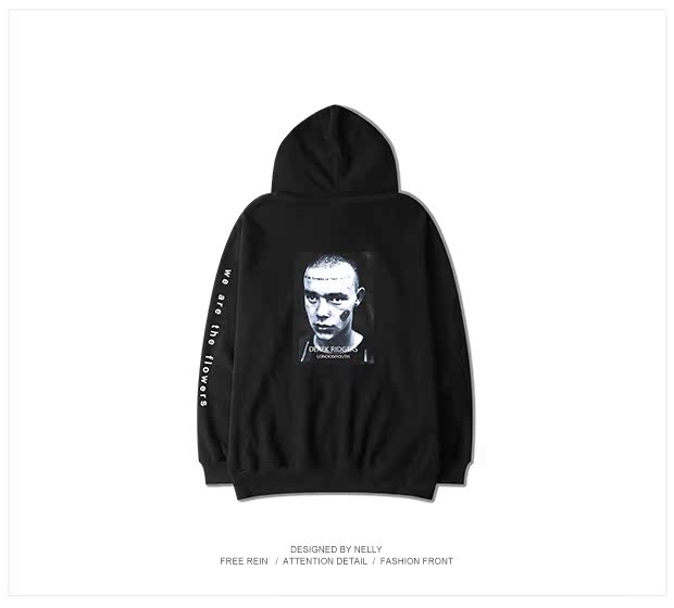 Mùa thu ulzzang áo len trùm đầu nam phiên bản Hàn Quốc của oversize hip hop dài tay áo trùm đầu lỏng lẻo quốc gia áo hoodie nam chính hàng