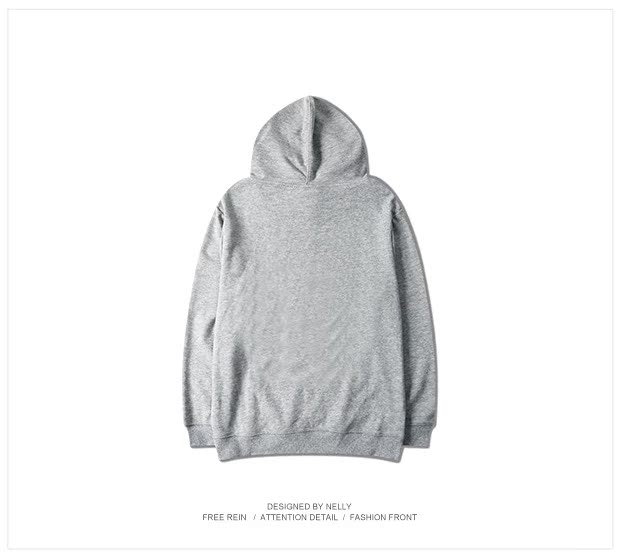 Áo len nam trùm đầu châu Âu và đường phố hip hop Hoa Kỳ cộng với đôi nhung nhung phong cách Harajuku áo khoác thương hiệu thủy triều quá khổ áo khoác hoodie zip