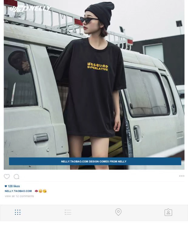 Truyện tranh Nhật Bản vui nhộn Áo phông ngắn tay oversize nam và nữ lỏng lẻo hip-hop đường phố thương hiệu thời trang gió tee