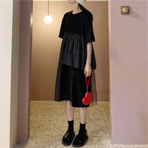Japanese pregnant women summer dress thin 2021 new fashion top suit long large size skirt summer wear