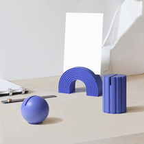 Mud thinking country cement building business card creative price sign display stand restaurant hotel desk card holder