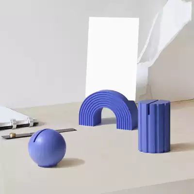 Mud thinking country cement building business card creative price sign display stand dining room hotel desk card holder