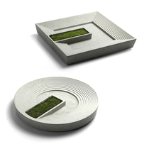 Gift creative novelty water concrete yard cement multi-purpose container Moss bonsai withered simple landscape ornaments