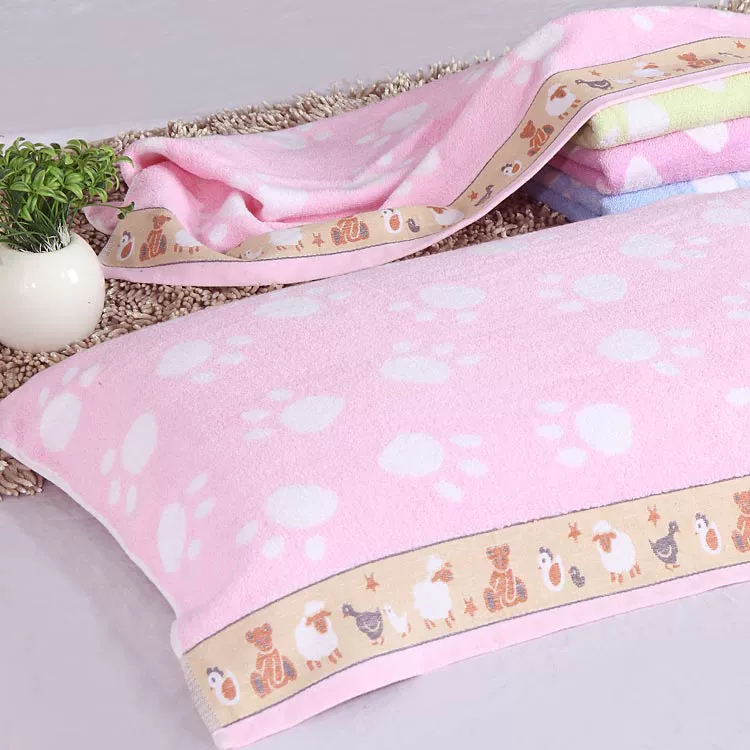 Bộ đôi váy cưới màu hồng cotton chính hãng 100% cotton dày đơn gối đôi - Khăn gối