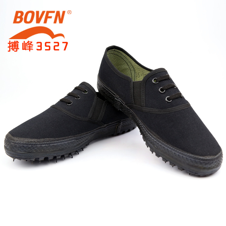 Military-industrial cloth shoes men's casual anti-slip wear and liberation shoes One foot pedal laobao shoes old geriatric black military industry