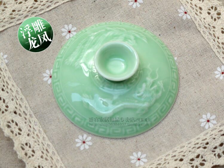 Long Tuyền Celadon Bộ trà bán tự động Bộ vỏ gốm Vỏ trà Phụ kiện nắp đậy Cốc đựng trà bình trà đẹp