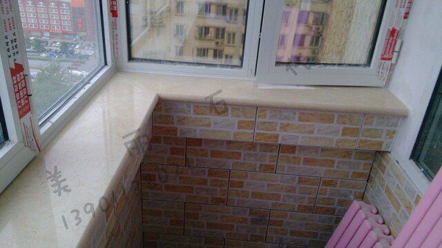 Natural marble Egyptian beige Marble window table Stone bay window table balcony door curtain window table top