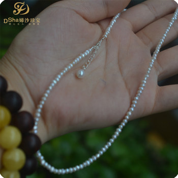 Clavicle chain small pearl necklace natural
