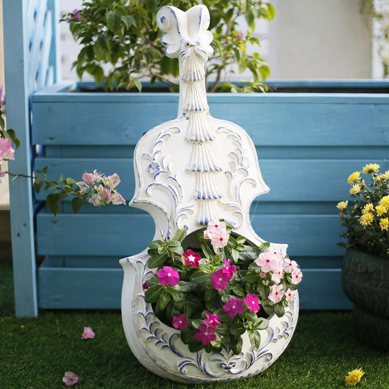 Creative Art Flower Pots Nordic Minima Large Number Balcony Decorated Patio Multi-Meat Plant Outdoor Solar Lamp Pendulum