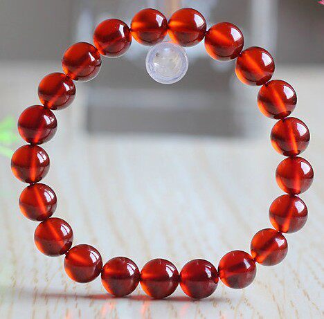 Natural elegance orange pomegranate stone handmade woman all net body warm and smooth crystal handstring Province skincare