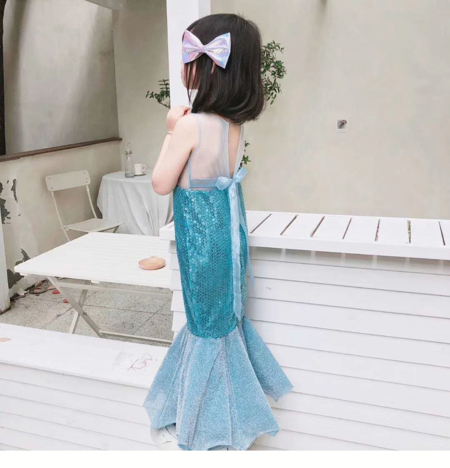 Ami quần áo trẻ em cô gái ăn mặc mùa hè mới màu đỏ trẻ em nước ngoài váy sinh nhật nàng tiên cá nhỏ váy công chúa - Váy trẻ em bộ đồ bé trai cao cấp