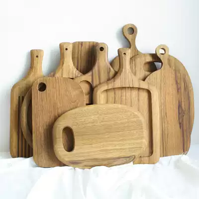 There are wood and things, solid wood logs, household chopping board, fruit chopping board, bread board, steak, pizza board, tray