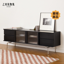 B Boat Building Bass TV Cabinet Changhong Glass Tea Table Combination Nordic Modern Brief small family Living room solid wood