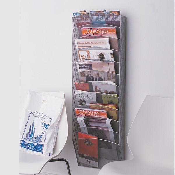 Book and magazine storage rack Wall-mounted promotional display rack Book document file classification finishing rack Financial rack