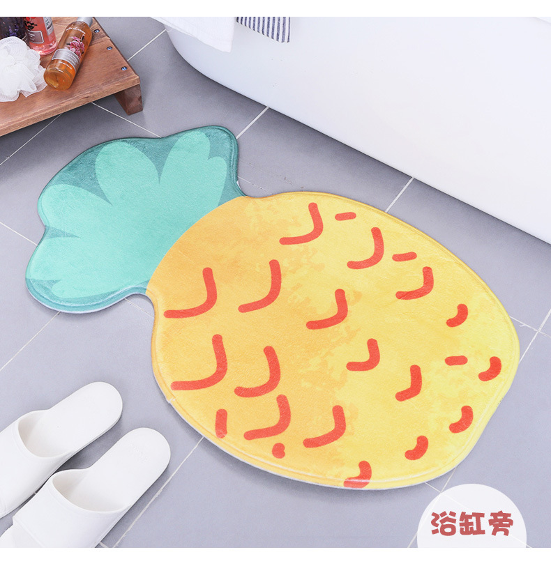 Mùa hè trái cây dưa hấu dứa dứa chanh táo hộ gia đình phòng tắm mat thảm thấm thảm chùi chân thảm - Thảm sàn thảm nhựa trải sàn vân gỗ