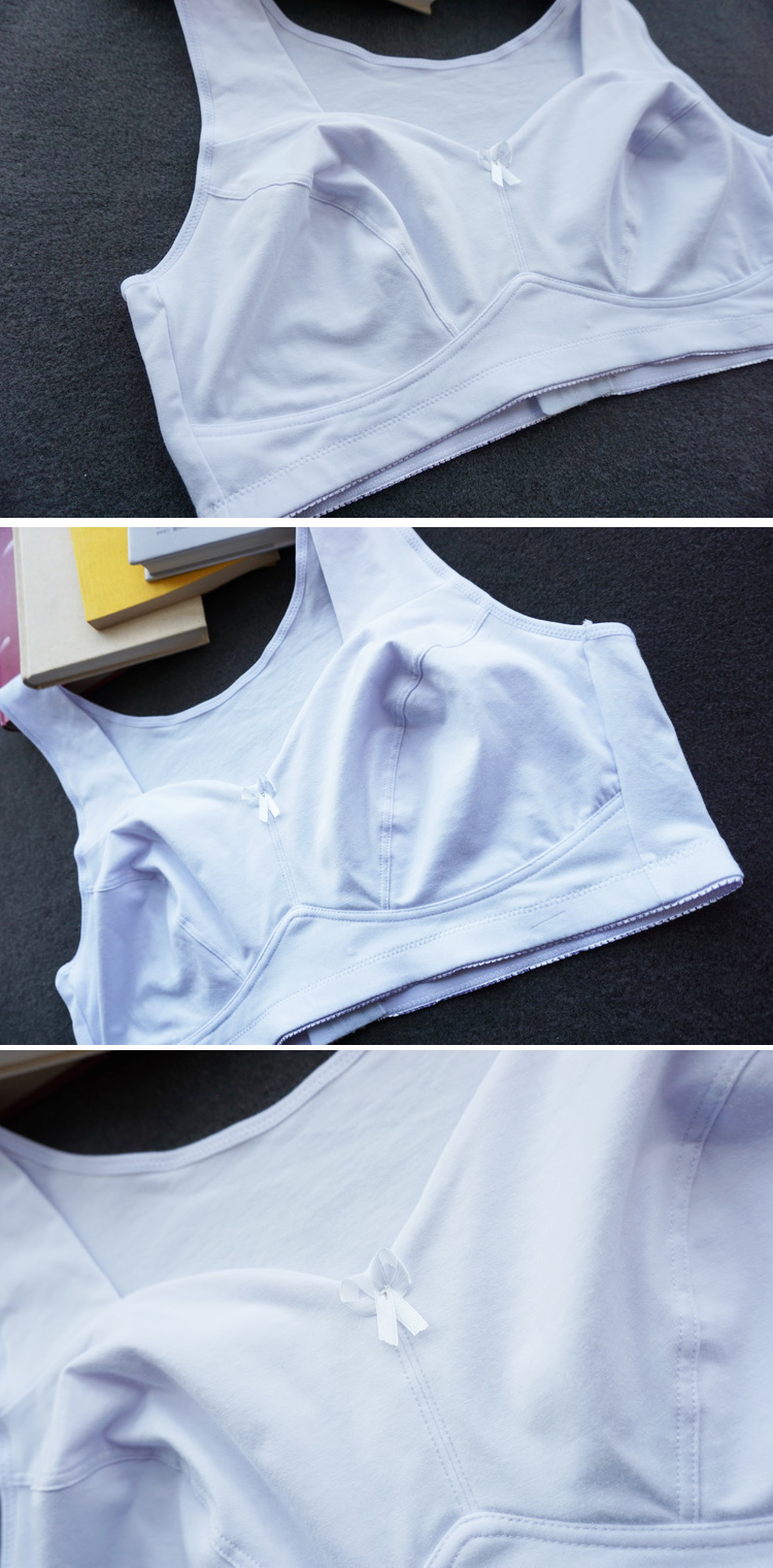 Áo ngực cotton cỡ lớn không có vòng thép mùa hè mỏng cộng với đồ lót mẹ béo 200 kg áo ngực trung và già - Áo ngực không dây quần áo nữ đẹp