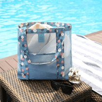 Hand bag Fashion Waterproof Grid Tote Bag Large Capacity One Shoulder Swimming Clothes Bag Travel Wash Storage Bag