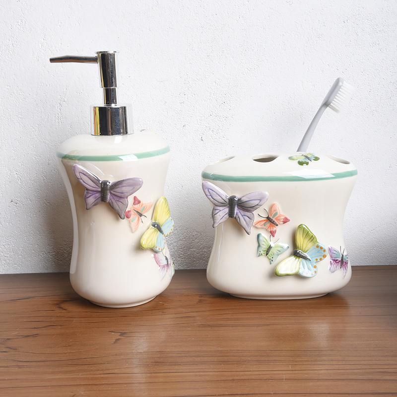 35 Free Shipping for Overseas Orders Butterfly Embossed Ceramic Hand Sanitizer Soap Dispenser Toothbrush Holder Makeup Pen Holder Mouthwash Cup Tooth Cup 35 Free Shipping for Overseas Orders Butterfly Embossed Ceramic Hand Sanitizer Soap Dispenser Toothbrush Holder Makeup Pen Holder Mouthwash Cup Tooth Cup