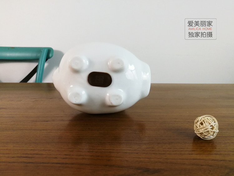 Копилка 白色纯瓷乖巧猪存钱罐储钱罐储蓄罐扑满diy自制白色素胚58包邮