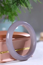 Xinjiang and Tian Yuyu high-end smoke purple whole purple bracelet jewelry jade live selection of goods with appraisal certificate