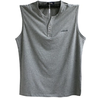 Áo vest nam mùa hè không tay áo thun thấm mồ hôi vest v-cotton cotton thể thao rộng vai rộng vest màu - Áo vest cotton áo ghi lê nhiều túi