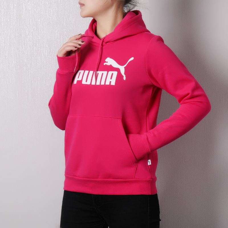 Áo len nữ Puma 2019 mùa đông mới có mũ thể thao cộng với áo thun dệt kim nhung ấm áp 855455 áo hoodie zip