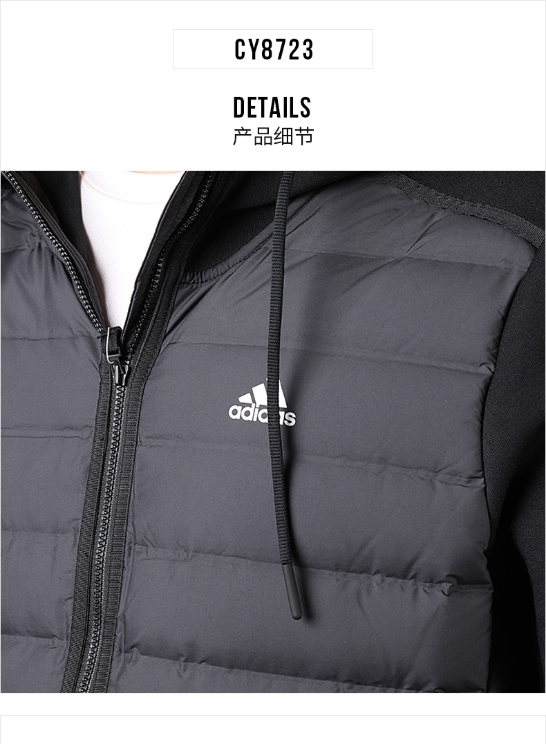 Adidas nam 2019 mùa đông mới thể thao quần áo ấm ngoài trời trùm đầu ngoài áo khoác xuống áo khoác CY8723 - Thể thao xuống áo khoác áo lông vũ lining