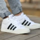 Giày thể thao nam Adidas 2018 mùa đông màu đen chiến binh NEO sneakers cao để giúp giày giữ ấm giày thông thường BB7207