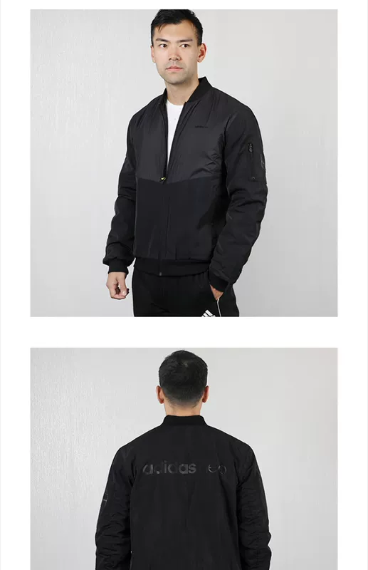Áo khoác Adidas NEO nam 2019 mùa thu mới thể thao quần áo cotton thấm gió ấm áp quần áo cotton EI4375 - Quần áo độn bông thể thao