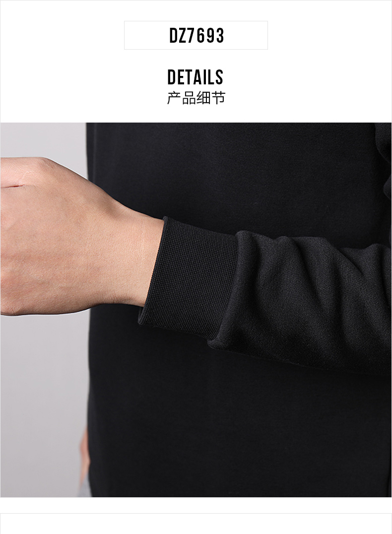 Adidas Adidas nam 2019 thu đông và áo thun thể thao mới cộng với áo len cổ tròn nhung AI7477 áo sweater nam