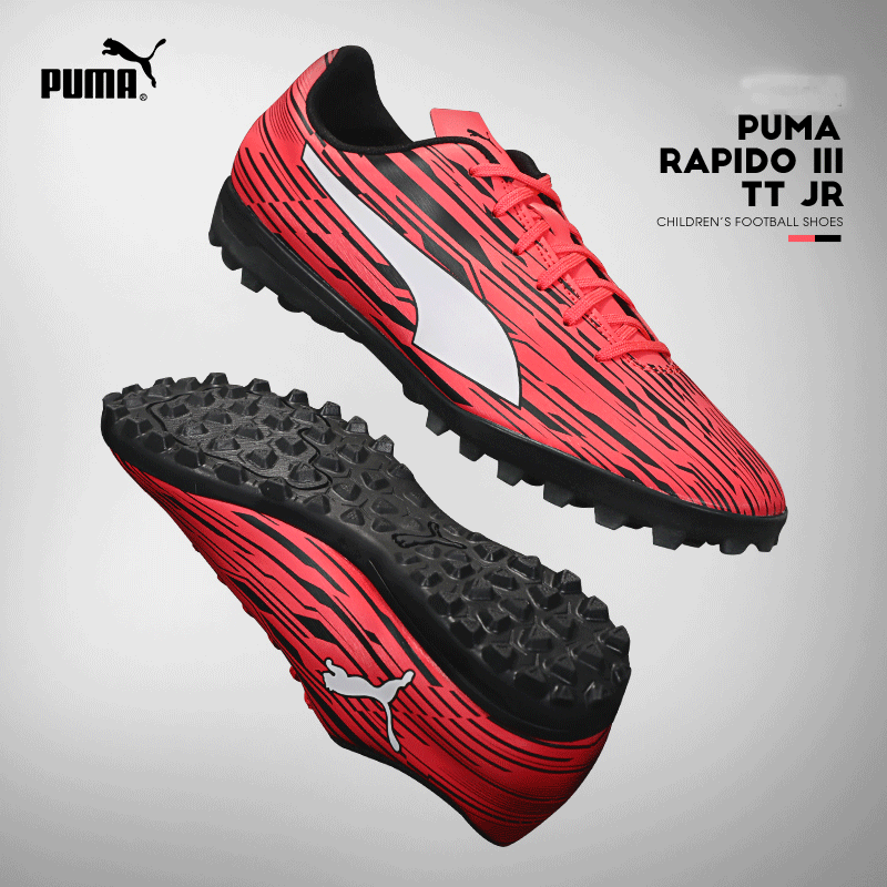 PUMA Puma Football Shoe Men Rapido III Short Nails TT Broken Nails Artificial Meadow Sneakers Youth Training Shoes