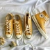 Giày cao gót nam Converse Giày nữ All Star 1970s Samsung tiêu chuẩn 70 giày vải màu vàng 162054C giày vải nam Plimsolls