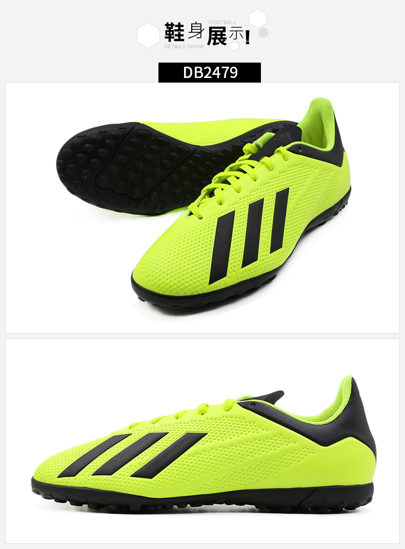 Giày thể thao nam Adidas 2019 mùa xuân giày thể thao mới chống trượt TF chống gãy móng đào tạo giày bóng đá DB2479 - Giày bóng đá giay da bong tot