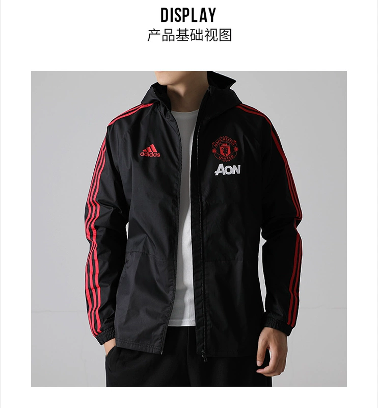 Adidas Adidas Men 2018 Thu mới Áo khoác thể thao bóng đá Áo khoác gió CW7636 áo khoác asics chính hãng