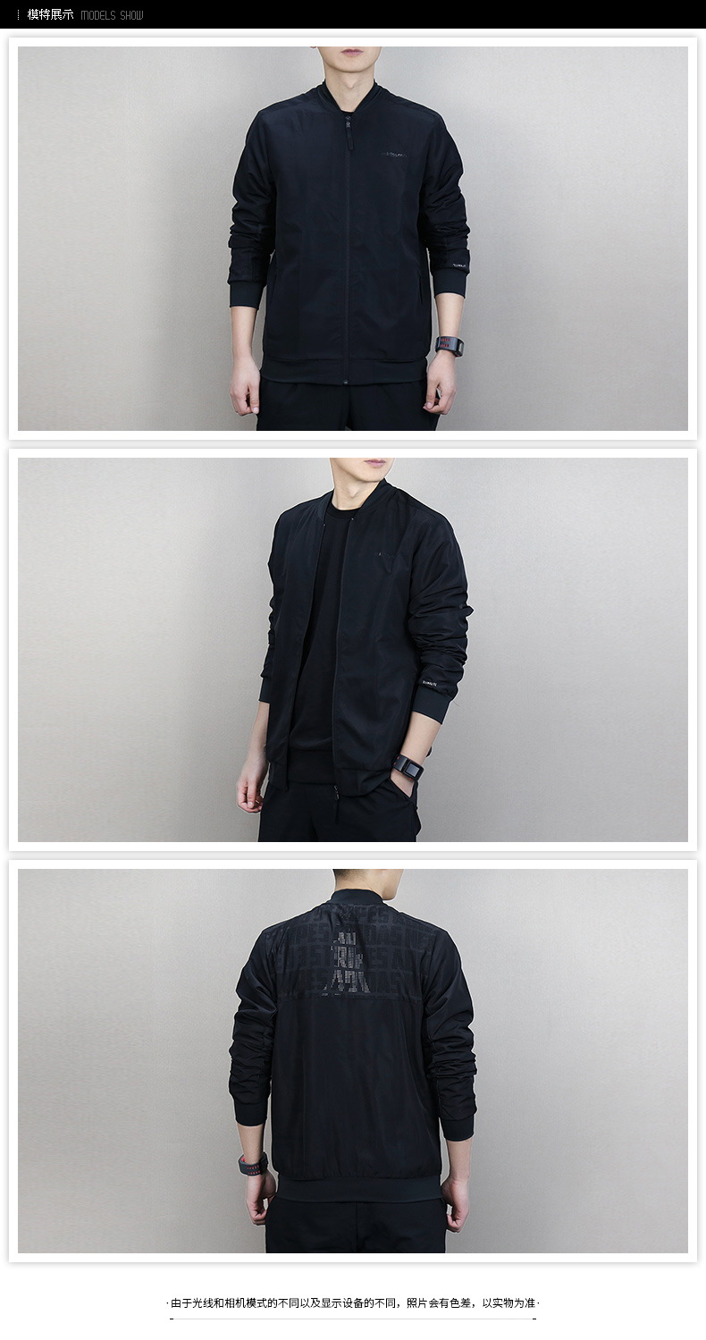 Adidas nam 2018 mùa hè mỏng cardigan thể thao giản dị windproof đứng cổ áo jacket CF4634 áo khoác thể thao nike