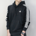 Adidas Neo nam 2019 xuân mới áo khoác thể thao trùm đầu áo len cộng với áo thun nhung BR3588 áo hoodie nam vải dày Thể thao lông cừu / jumper
