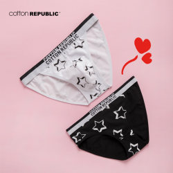 Cotton Republic Couple Couple Underwear Set Couple Style Star Pattern New Year Customized Gift Trends for Boyfriends and Boyfriends