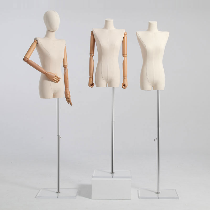 Korean Version Small Chest Flat Shoulder Women's Clothing Shop Model Props With Collarbone Fake People Shelf Shop Window Transparent Acrylic Shelf