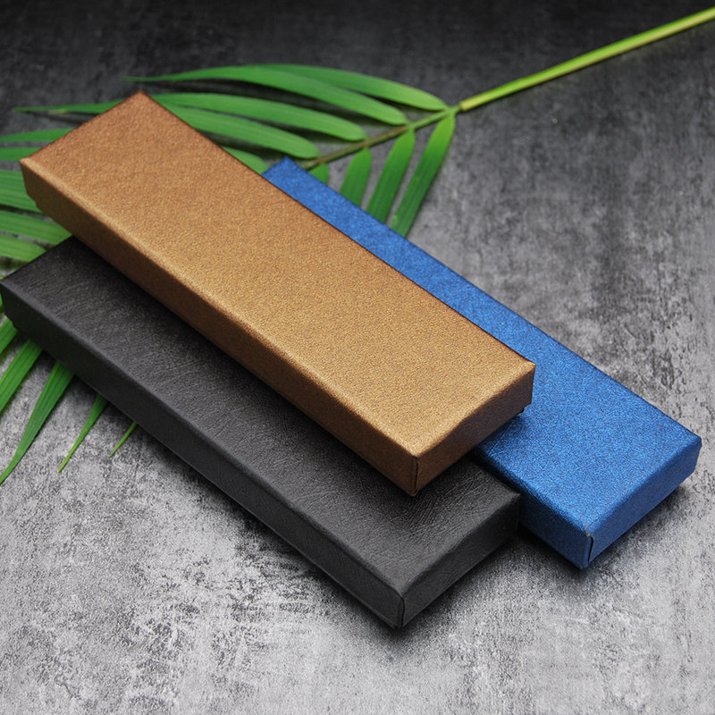 Gift Box Rectangular Box Bookmarking Pen Box Silk Thread Packaging Box Birthday Hard Paper Box Sponge Creative Box
