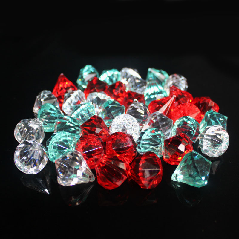 Children's games small toys party transparent acrylic colored gem props diamond plastic jewelry decorations