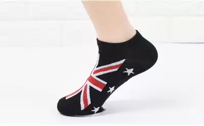 Cycling around Western flag style invisible socks cotton quick-drying running socks low-top riding socks