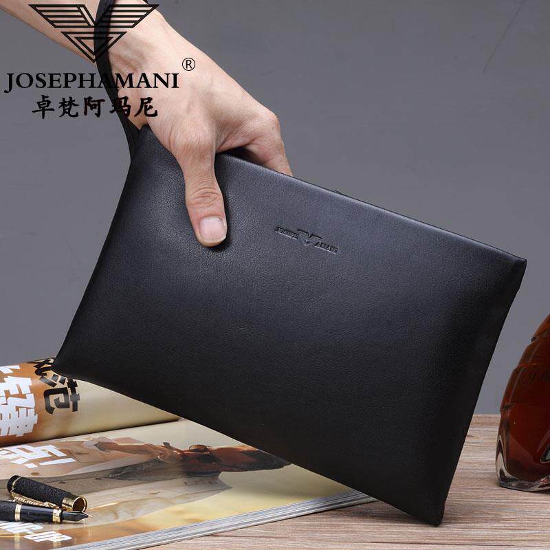 Brand Chapman Manny handbag men's real leather men's large capacity Handbags Business Leisure Sense envelope